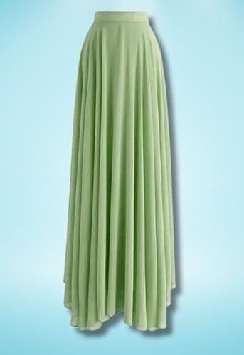 Image of Women's Full Length Georgette Long Skirt- Lehenga with 8 Meters Maxi Flare