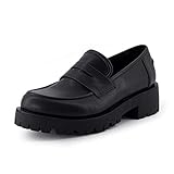 CUSHIONAIRE Women's Wonder Slip on Loafer +Memory Foam, Wide Widths Available, Black 8