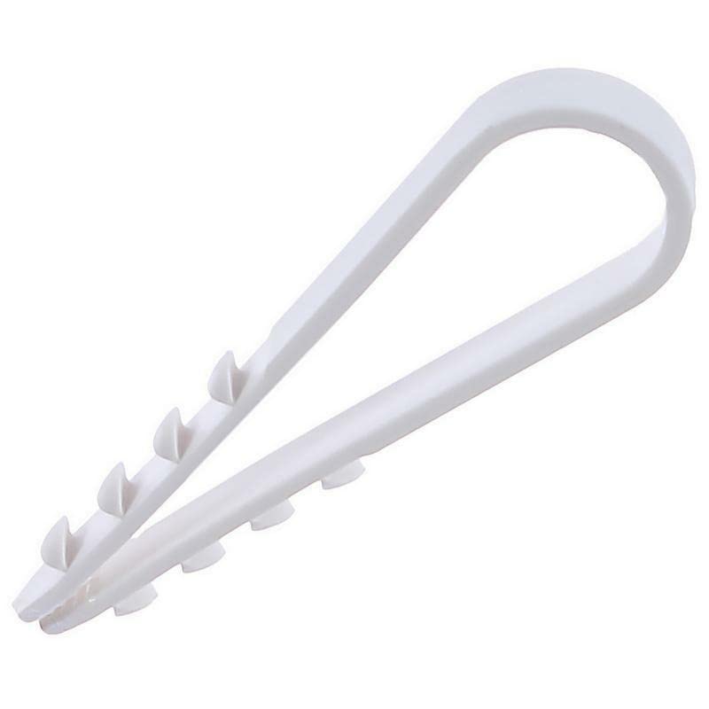 100 Stück Schlaufendübel Weiß - Kabelschellen Für Haus, Büro & Baustelle