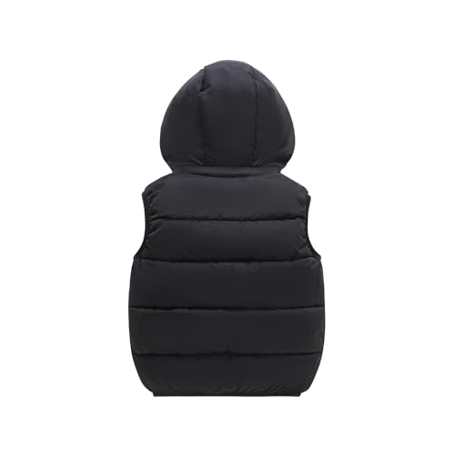 AMIYAN Toddler Winter Puffer Vest Boys Hooded Sleeveless Jacket Lightweight Warm Down Coat with Pocket for Kids 1-7 Years2