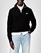 Lacoste Men's Zip-Up High Neck Interlock Sweatshirt, Black, Large