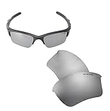 Walleva Replacement Lenses Or Lenses With Rubber Kit for Oakley Half Jacket 2.0 XL Sunglasses - Multiple Options (Titanium - Mr. Shield Polarized)
