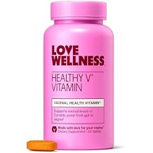Love Wellness Healthy V Vitamin | Womens Vaginal Health Supplement | pH Balance, Gut Health & Immune Support Supplement | Balance of Candida Yeast with Turmeric, Garlic & Coconut Oil | 30 Count