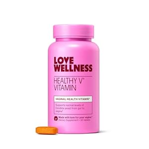 Love Wellness Healthy V Vitamin | Women’s Vaginal Health Supplement | pH Balance, Gut Health & Immune Support Supplement | Balance of Candida Yeast with Turmeric, Garlic & Coconut Oil | 30 Count