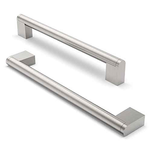 FURNIWARE 10 Pack Cabinet Pulls, Hardware Drawer Handles, Stainless Steel Kitchen Cabinet Door Handles Pull