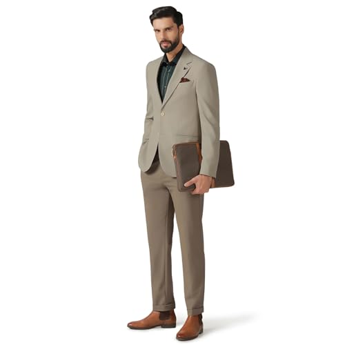 Image of Blackberrys Men's Solid Slim Fit Formal Blazer