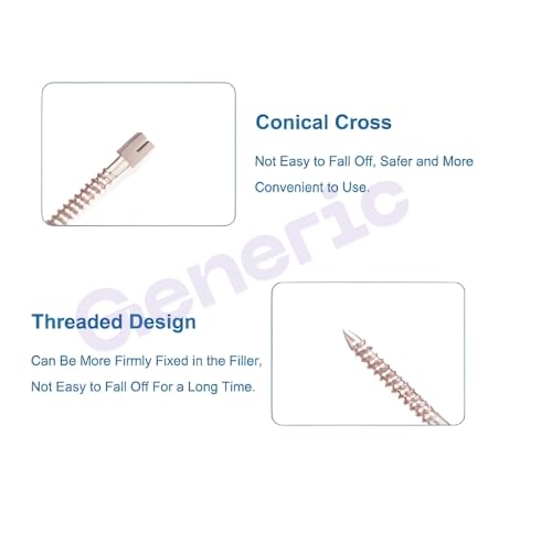 Image of Dental Titanium Steel Alloy Screw Post Root Canal Pin Conical Core Crown 120 Pcs Kit with 12 Sizes, 2 Keys & 2 Drills for Post Core Restoration