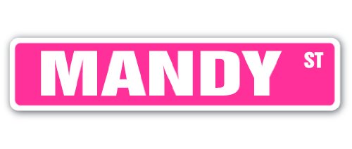 Mandy Street Sign Childrens Name Room Sign | Indoor/Outdoor | 18" Wide
