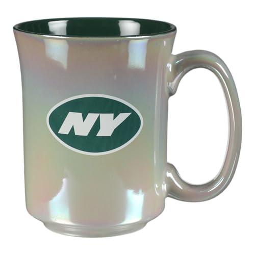 The Memory Company Officially Licensed 15oz Iridescent Mug with Logo, New York Jets