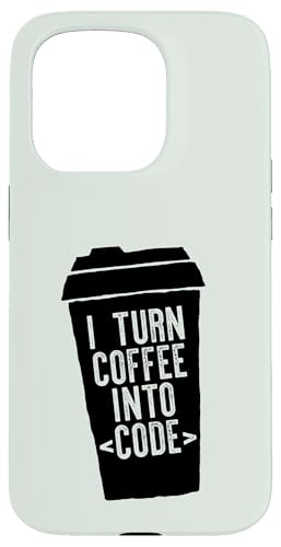 I TURN COFFEE INTO CODE Web�f�x���b�p�[�R�[�f�B���O�~�[�� ON �o�b�N �X�}�z�P�[�X iPhone 15 Pro �p