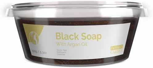 Fatima's Garden Argan Oil Black Soap - Exfoliating Cleanser, 150g