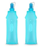 MATERIAL SEGURO: Esta botella de agua está hecha con gel de sílice sin BPA de grado alimenticio mejor que el material no tóxico e inodoro aprobado por la FDA en los Estados Unidos.