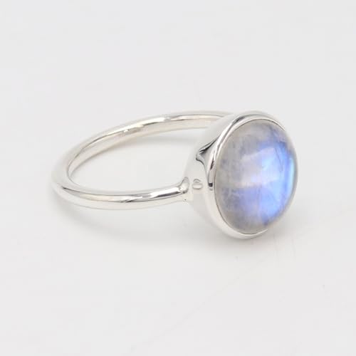 Bague pierre de lune véritable argent 925 bijoux de naissance fait main taille 7 - 3