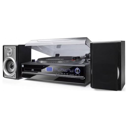 Stereosystem – skivspelare – 33/45 varv/min – kompakt system – radio – CD-spelare – MP3 – kassett – USB – digitaliseringsfunktion – AUX-IN – hörlursuttag – fjärrkontroll – Dual NR 100