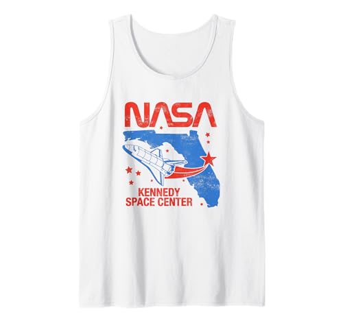 Image of NASA Iconic Kennedy Space Center Vintage Big Chest Poster Tank Top