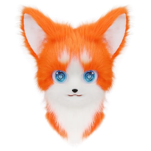 Costume de tête de chat en peluche pour Halloween et bal masqué