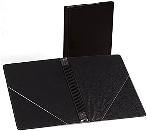 Marlo Plastics Choral Folder 7-3/4" x 11" With 7 Elastic Stays and 2 Clear, Flat, Diagonal Internal Pockets Black