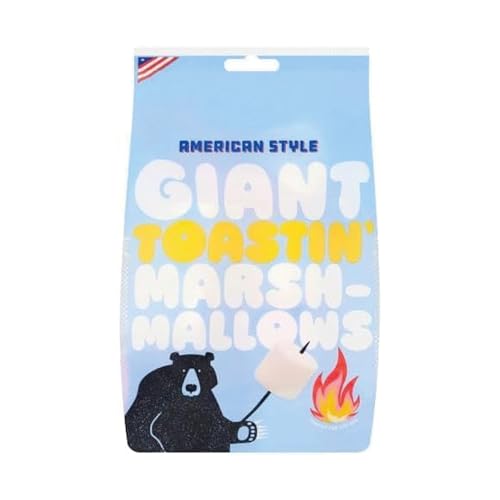 American Style Giant Pink & White Toastin Marshmallows 500g | Gluten Free Giant Toastin Mallows for BBQ Smores & Hot Chocolate | Multi-Occasion Versatility