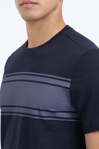 Image of 7 Alt by Pantaloons Men's 100% Cotton T-Shirt | Slim Fit | Round Neck | Half Sleeve