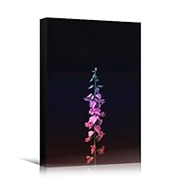 Canvas Wall Art Pink Gradient Flower Colorful Floral Multicolor Photography Portrait Romantics - 12x18 inches