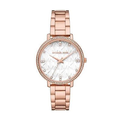 Michael Kors Donna Orologio Pyper, movimento al quarzo a tre lancette con cinturino in acciaio inox o in lega