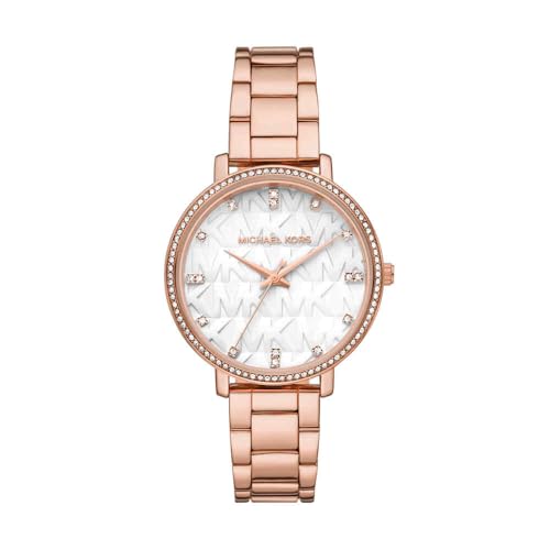 Michael Kors Femme Montre Pyper, Mouvement à Trois Aiguilles à Quartz, avec Bracelet en Acier Inoxydable ou en Alliage