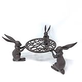 うさぎ 五徳 ゴトク 3匹ウサギ 火鉢道具 囲炉裏 鍋敷き 金属工芸 風炉道具 茶道具 茶道 お茶 お稽古 置物 鉢台 和雑貨