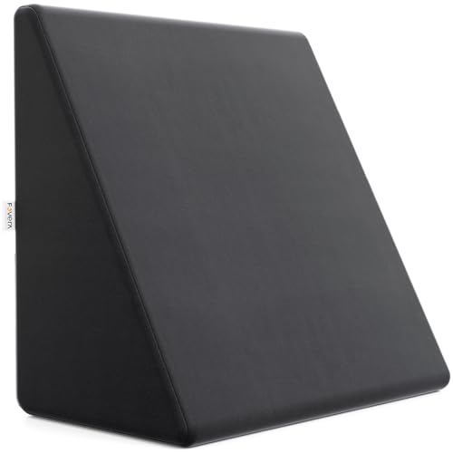 What Type of Couch is Best for Your Back: Top Cushions for Support 3 FOVERA Memory Foam Wedge Pillow | 2 Years Warranty | Bed Wedge Cushion, Orthopedic Back Support for Bed | for Acid Reflux, Snoring, GERD, Leg Elevation (Dark Grey, 18L x 17.5W x 11H Inch)