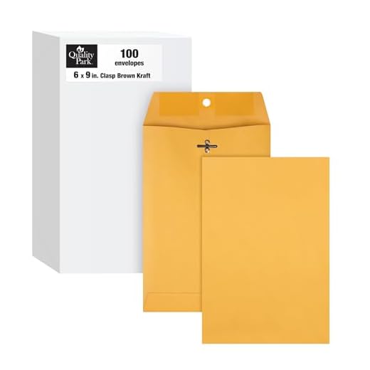 Quality Park Clasp Envelopes, 6 X 9-Inches, Brown Kraft, Box of 100 (37755)