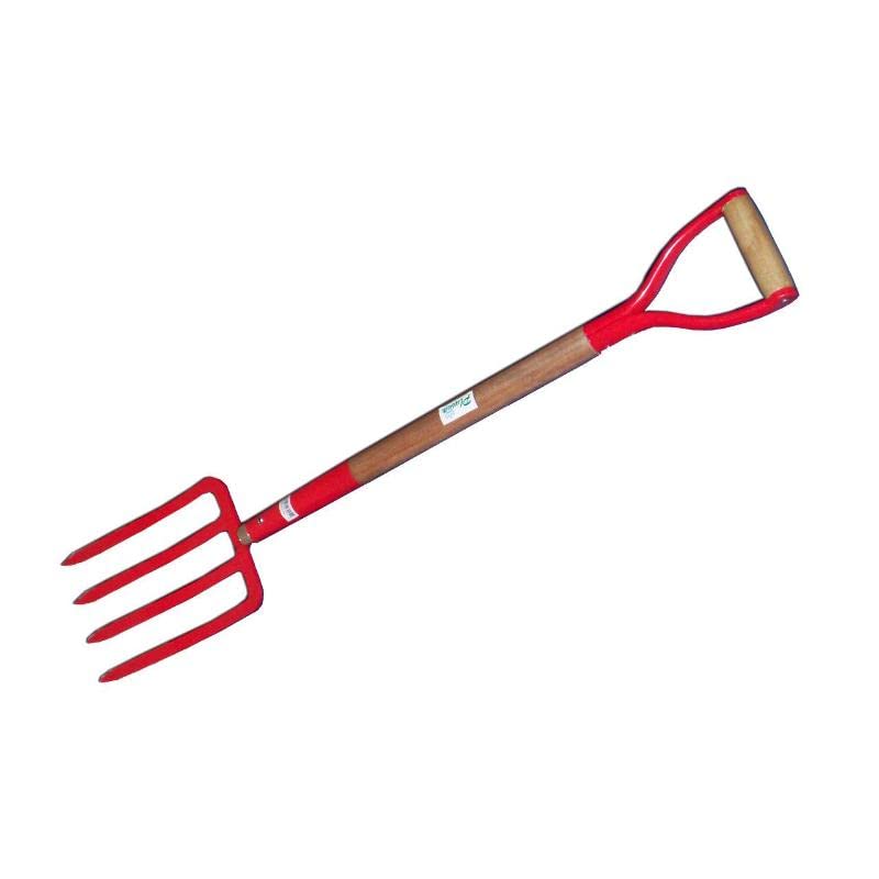 Pluvia jardin horca cavar 4 puas m-madera anilla f104y