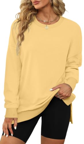 Image of XIEERDUO Womens Oversized Sweatshirts Pullover Casual Crewneck Long Sleeve Tops Comfy