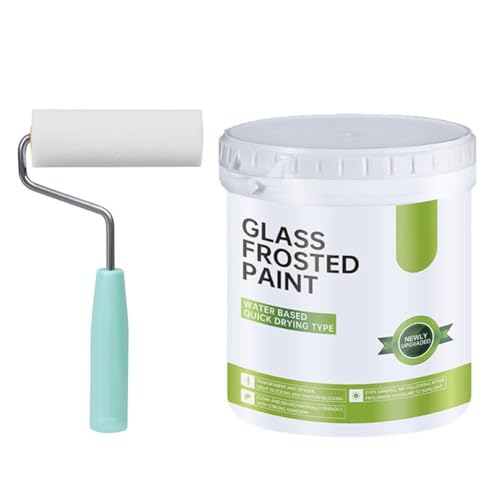 Pintura de vidrio esmerilado para ventana, pintura de privacidad para ventanas, 500 g, impermeable y resistente a los rayos UV, vidrio esmerilado