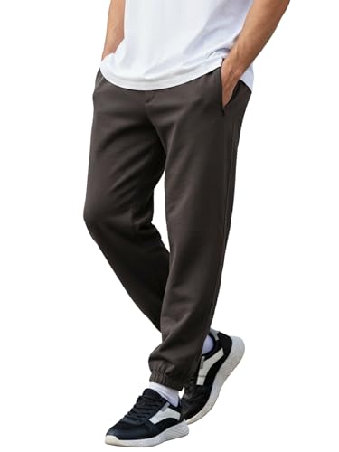 Image of Bewakoof Men's Solid Oversized Fit Cotton Joggers