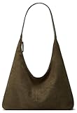 Trendy Suede Crescent Shoulder Bag Women Tote Bag Satchels Crossbody Purse Top-handle Travel College Work Tote Handbag
