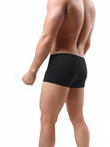Men's Cotton Stretch Boxer Briefs Funny Gifts for Him Soft Breathable Daily Wear Anniversary Novelty Black3