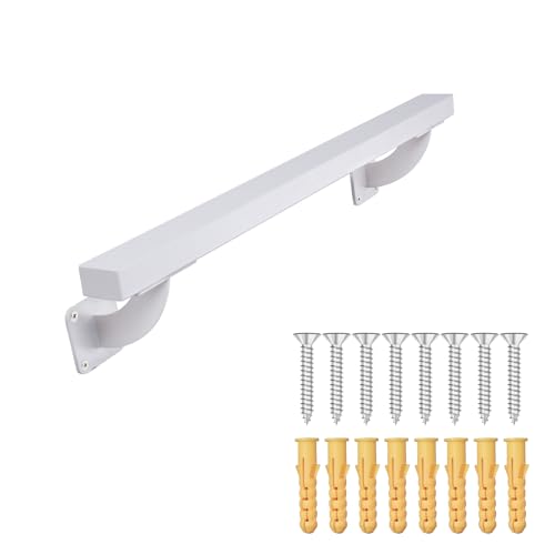 Purife 2 FT Heavy Duty White Metal Stair Railing Indoor-