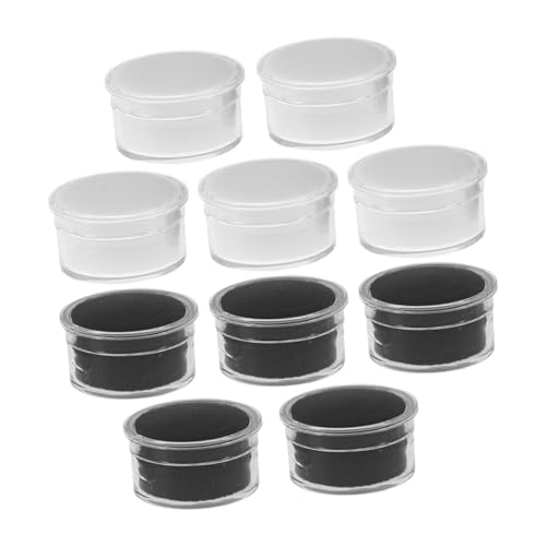 Veemoon 10 Piezas caja de almacenamiento de joyas cajas de plástico para anillos exhibición de Pequeñas cajas de almacenamiento portavoz pulsador esponja