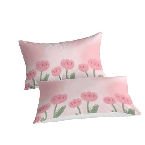 Parure de lit king IOFEER finition style rose chic microfine - 6