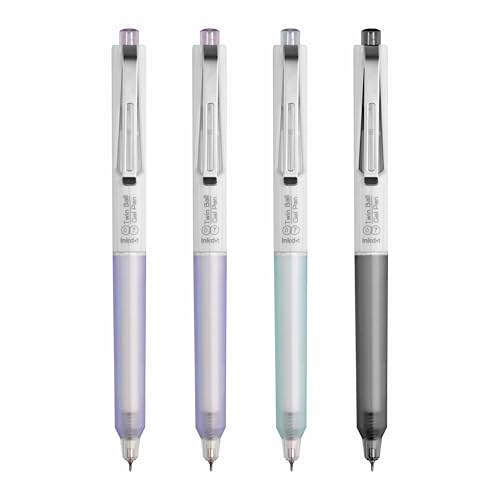 Image of Anupam Sylent Roller Gel Pen 0.7 mm, Waterproof Smooth Quick-Dry Dark Ink, Comfortable Grip Exam & Office Pen, Refillable (3 Multicolour Body BlueInk, 1 Black Body BlackInk)