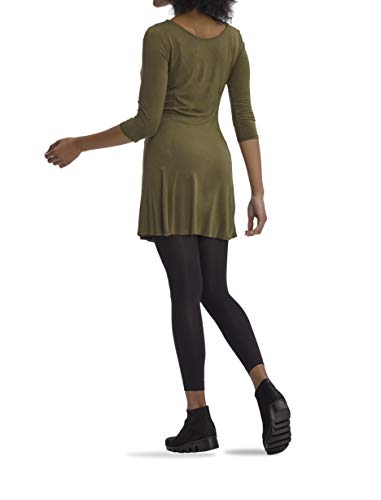 No Nonsense Women's Super Opaque Control Top Footless Tights, Black/Black, Large #TOP2