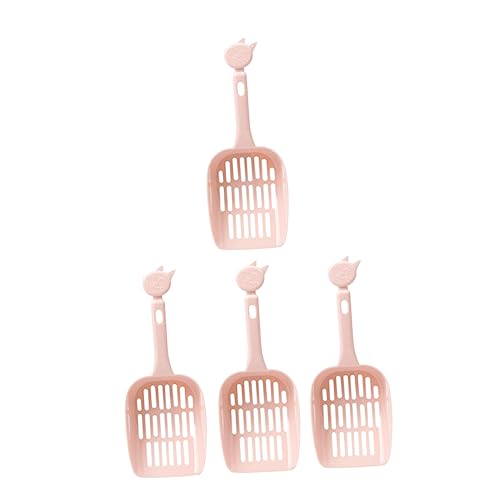 VERDANVERSE 4 Piezas Pala para Gatos Cernido Mascotas Gubia Basura Camada De Gato Jumbo Cucharón Suministros De Filtro De Caca Resina De Polipropileno Color Aleatorio