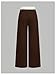 RoseSeek Girl's Wide Leg Sweatpants Elastic Waist Letter Patched Long Baggy Pants Trousers Joggers Trendy Brown 10Y