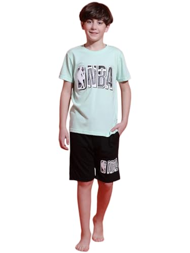 Image of Li'l Tomatoes Boys 100% Cotton Night Suit | Summer T-Shirt & Shorts Set | Soft & Breathable Sleepwear | 9-16 Years
