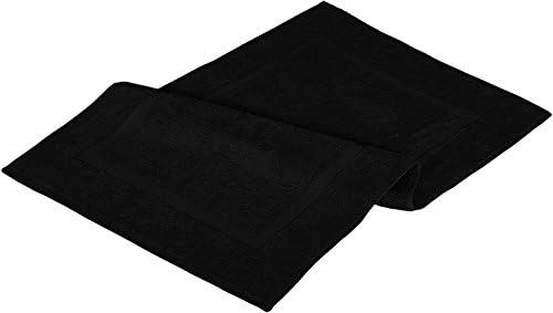 Utopia Towels 21-Inch-by-34-Inch Cotton Washable Bath Mat, 2 Pack, Black