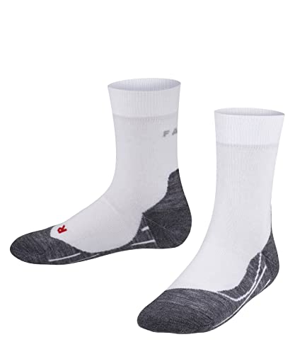 FALKE Unisex Kids RU4 Endurance Running Socks, Cotton, Mid Calf, Medium Cushion, 1 Pair