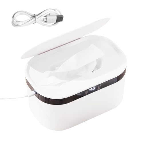 Calentador de toallitas para niños – Control Digital De Temperatura, Bandeja Higiénica Suave, Calentador De Toallitas Húmedas USB, Dispensador De Bloqueo De Seguridad | Picnic De Camping V