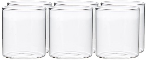 Image of Borosil Vision Small Squat Glass, 205ml+ 20ml, Set of 6 & Vision Glass Set, 120ml, Set of 6 Combo