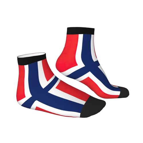 Norwegian flag print Men's Athletic Socks for Sports Outdoor Sports Socks for Men and Women Hiking3