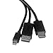StarTech.com 2m 6 ft HDMI, DisplayPort or Mini DisplayPort to HDMI Converter Cable - HDMI, DP or Mini DP to HDMI Adapter Cable (DPMDPHD2HD),Black