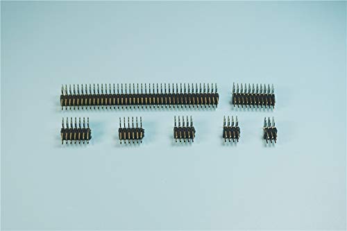 Davitu 200pcs Triple row 2.54 mm Pitch PCB Male Header 3x2 6 Pin 9 12 15 18 21 24 27 30 36 42 45 48 51 54 57 60 63 66 3x40 right angle - (Color: Position 3x7)